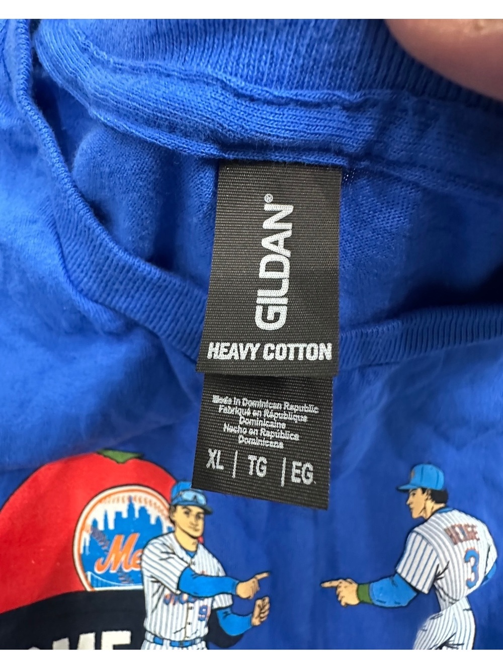 Gildan Heavy Cotton New York Mets Delta Home Run XL T-Shirt - Picture 3 of 3